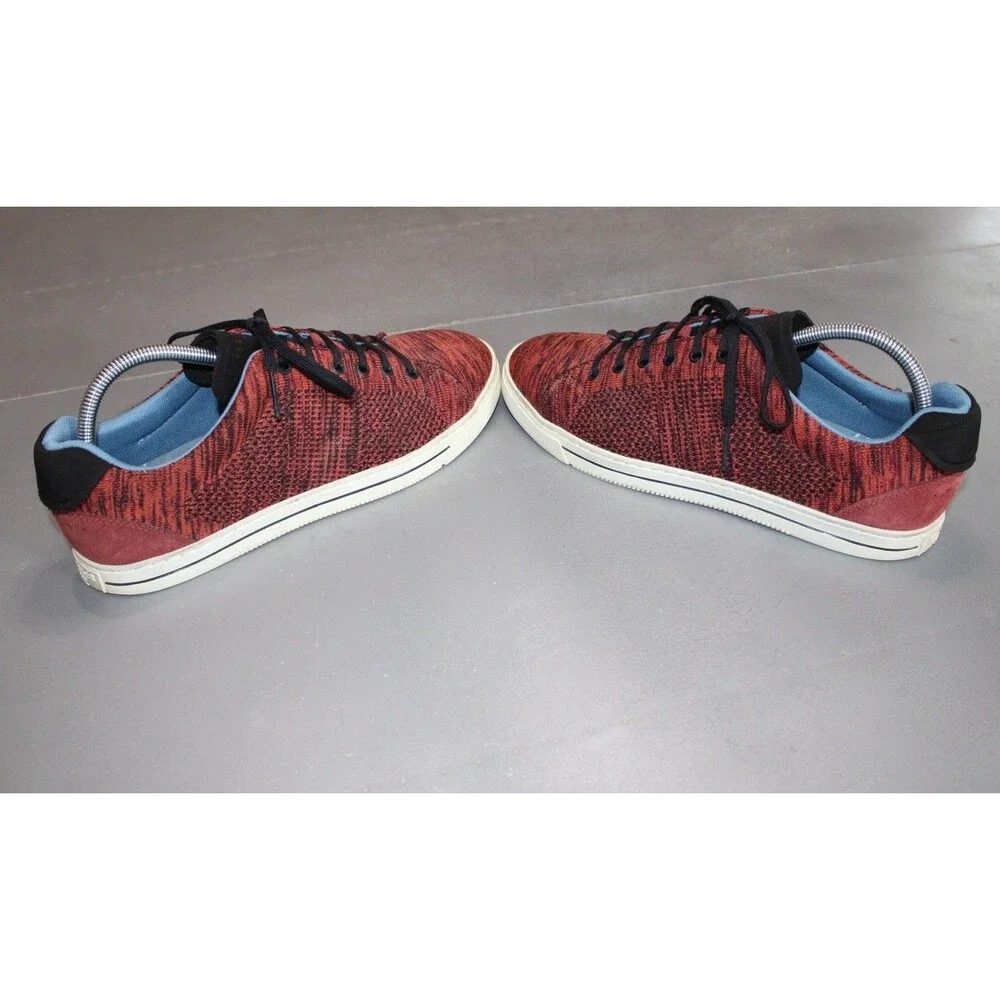 TED BAKER LONDON Chinat Red Black Knit Sneakers Men’s US 8.5 EU 41.5 Casual‎